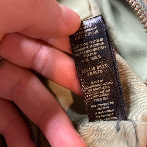 FOSSIL COWHIDE SNAKESKIN EMBOSSED MARLOW SATCHEL BAG TAUPE TAN NUDE - Picture 4 of 7